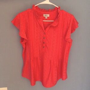 Kim Rogers Coral-Pink blouse. Women’s Petite Small.